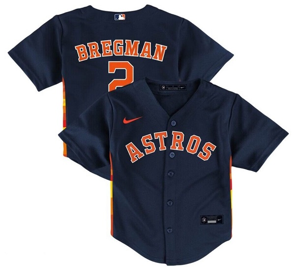 Toddler Houston Astros #2 Alex Bregman Navy Stitched Baseball Jersey Toddler Houston Astros #2 Alex Bregman Navy Stitched Baseball Jersey